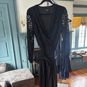 Black Marina Lace Jumpsuit